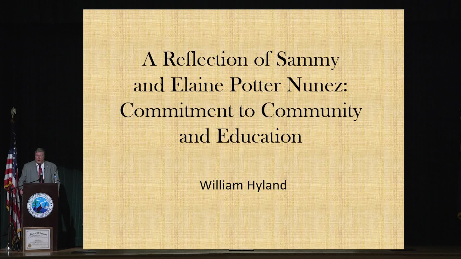 Nunez History Lecture - Elaine Potter Nunez